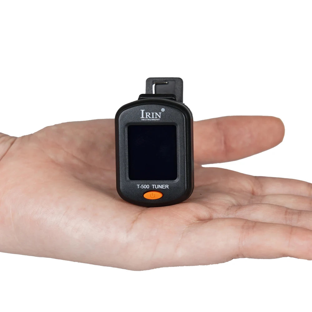 IRIN T-500 Guitar Tuner Rotatable Clip-on Tuner LCD Display for