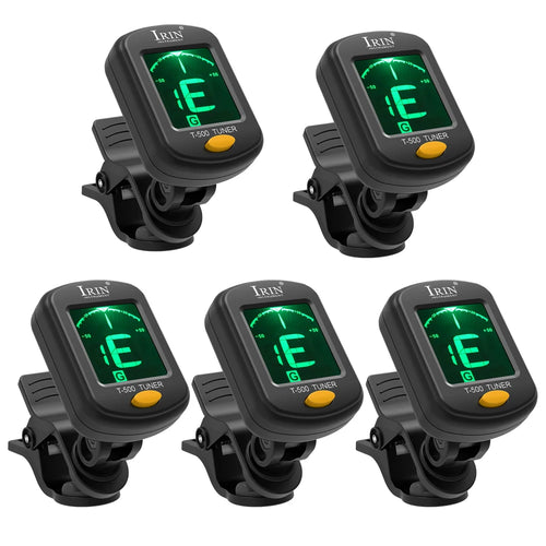 IRIN T-500 Guitar Tuner Rotatable Clip-on Tuner LCD Display for